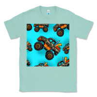 Seafoam monster truck pre teen seamless pattern Classic Tee - HRA Design Shop