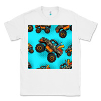 White monster truck pre teen seamless pattern Classic Tee - HRA Design Shop