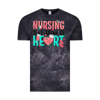 Cloud Black nursing is a work of heart Vintage Tee - texasbilliewilder