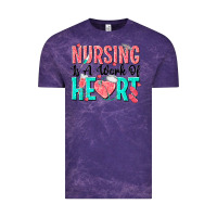 Cloud Purple nursing is a work of heart Vintage Tee - texasbilliewilder
