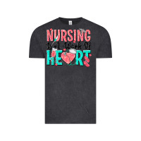 Vintage Black nursing is a work of heart Vintage Tee - texasbilliewilder