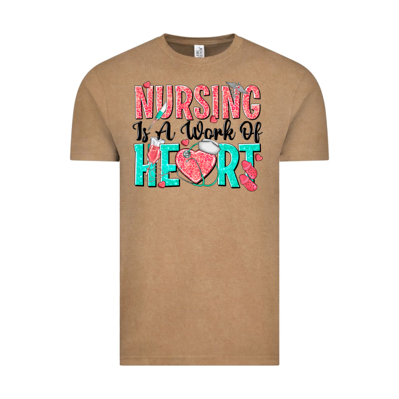 Nursing Is A Work Of Heart Vintage Tee by texasbilliewilder | Teevron