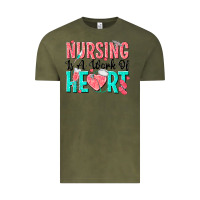 Vintage Olive nursing is a work of heart Vintage Tee - texasbilliewilder