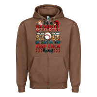Chestnut i'm a baseball mom we don't do that keep calm thin Zipper Hoodie - Jasminsmagicworld