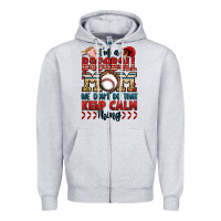 Heather Grey i'm a baseball mom we don't do that keep calm thin Zipper Hoodie - Jasminsmagicworld