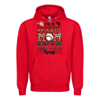 Red i'm a baseball mom we don't do that keep calm thin Zipper Hoodie - Jasminsmagicworld
