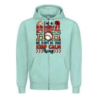 Seafoam i'm a baseball mom we don't do that keep calm thin Zipper Hoodie - Jasminsmagicworld