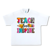 White teach love inspire Urban Heavy Tee - Zillion Design Studio