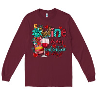 Burgundy wine is my valentine olivia Long Sleeve Tee - OliviaCreatesArt