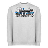 Heather Grey raising ballers volleyball Heavyweight Sweatshirt - Zillion Design Studio