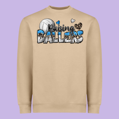 Raising Ballers Volleyball Heavyweight Sweatshirt Designed By Zillion Design Studio
