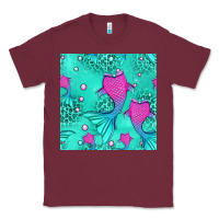 Burgundy mermaid tail seamless pattern Classic Tee - HRA Design Shop