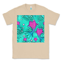 Mushroom mermaid tail seamless pattern Classic Tee - HRA Design Shop