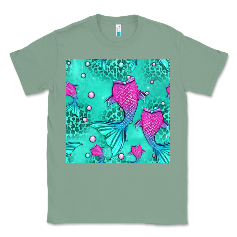 Mermaid Tail Seamless Pattern Classic Tee by HRA Design Shop | Teevron