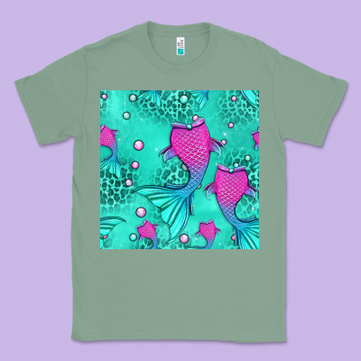 Mermaid Tail Seamless Pattern Classic Tee Designed By Hra Design Shop