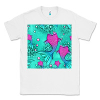 White mermaid tail seamless pattern Classic Tee - HRA Design Shop