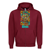Burgundy i hate everyone but coffee helps western skeleton coffee sunflowers 12 Zipper Hoodie - Artiststas