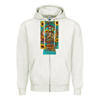 Oatmeal Heather i hate everyone but coffee helps western skeleton coffee sunflowers 12 Zipper Hoodie - Artiststas