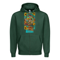 Sports Green i hate everyone but coffee helps western skeleton coffee sunflowers 12 Zipper Hoodie - Artiststas