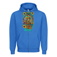 True Royal i hate everyone but coffee helps western skeleton coffee sunflowers 12 Zipper Hoodie - Artiststas