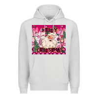 Dove Grey merry pink christmas santa Premium Hoodie - MaliasSmallBusiness