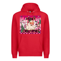 Red merry pink christmas santa Premium Hoodie - MaliasSmallBusiness
