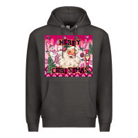 Smoke merry pink christmas santa Premium Hoodie - MaliasSmallBusiness