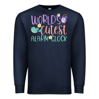 Navy world's cutest alarm clock Premium Sweatshirt - MaliasSmallBusiness