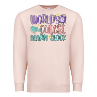 Pale Pink world's cutest alarm clock Premium Sweatshirt - MaliasSmallBusiness
