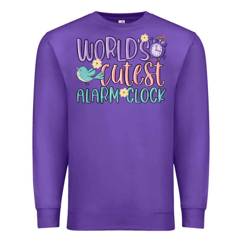 World's Cutest Alarm Clock Premium Sweatshirt by MaliasSmallBusiness | Teevron