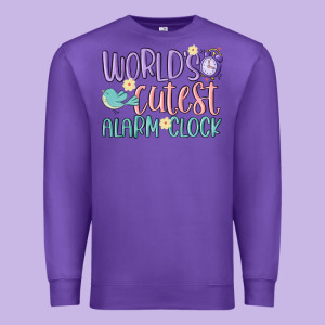 World's Cutest Alarm Clock Premium Sweatshirt Designed By Maliassmallbusiness