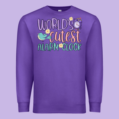 World's Cutest Alarm Clock Premium Sweatshirt Designed By Maliassmallbusiness