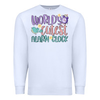 White world's cutest alarm clock Premium Sweatshirt - MaliasSmallBusiness