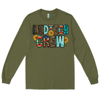 Army Green medtech crew Long Sleeve Tee - RacoonDesign