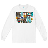 White medtech crew Long Sleeve Tee - RacoonDesign