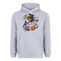 Heather Grey Witch Heavyweight Hoodie - NancyCooperArtShop