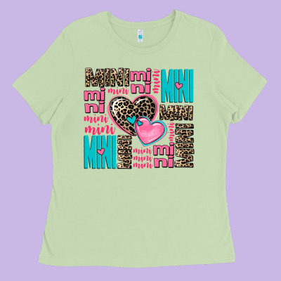 Mini Mini Mini With Hearts Ladies Tee Designed By Adodesignshop