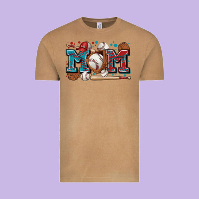 Mom Baseball Vintage Tee Designed By Zillion Design Studio