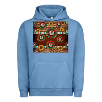 Pigment Pebble Blue seamless mexican sunflower tumbler design Urban Hoodie - Jasminsmagicworld