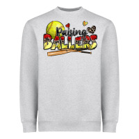 Heather Grey raising ballers softball Heavyweight Sweatshirt - Zillion Design Studio