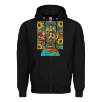 Black i hate everyone but coffee helps western skeleton coffee sunflowers 12 Zipper Hoodie - Artiststas