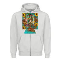 Dove Grey i hate everyone but coffee helps western skeleton coffee sunflowers 12 Zipper Hoodie - Artiststas