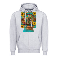 Heather Grey i hate everyone but coffee helps western skeleton coffee sunflowers 12 Zipper Hoodie - Artiststas