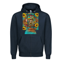 Navy i hate everyone but coffee helps western skeleton coffee sunflowers 12 Zipper Hoodie - Artiststas