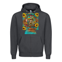 Smoke i hate everyone but coffee helps western skeleton coffee sunflowers 12 Zipper Hoodie - Artiststas