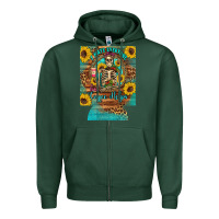 Sports Green i hate everyone but coffee helps western skeleton coffee sunflowers 12 Zipper Hoodie - Artiststas