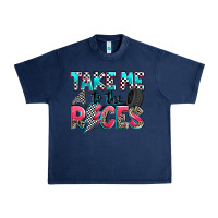Navy take me to the races Urban Heavy Tee - Zillion Design Studio