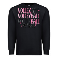Black volleyball mama Premium Sweatshirt - MaliasSmallBusiness