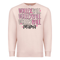 Pale Pink volleyball mama Premium Sweatshirt - MaliasSmallBusiness