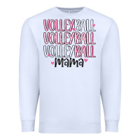 White volleyball mama Premium Sweatshirt - MaliasSmallBusiness